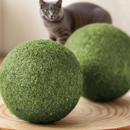 3.94-Inch Catnip Ball for Indoor Cats - Large Cat Toys for Kittens - Jumbo Catnip Balls - Teething Chew Toys - Dental Cleaning Toys for Kittens