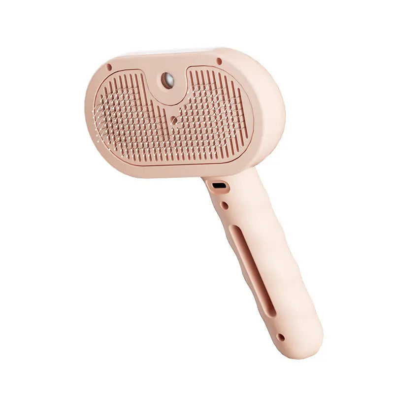 3-in-1 Rechargeable Steam Grooming Brush for Cats and Dogs - Self-Cleaning, Anti-Static, and Shedding Control for All Coat Types