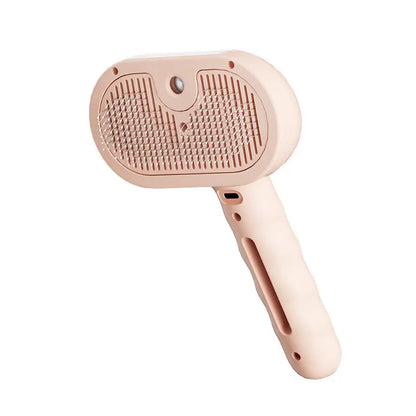 3-in-1 Rechargeable Steam Grooming Brush for Cats and Dogs - Self-Cleaning, Anti-Static, and Shedding Control for All Coat Types