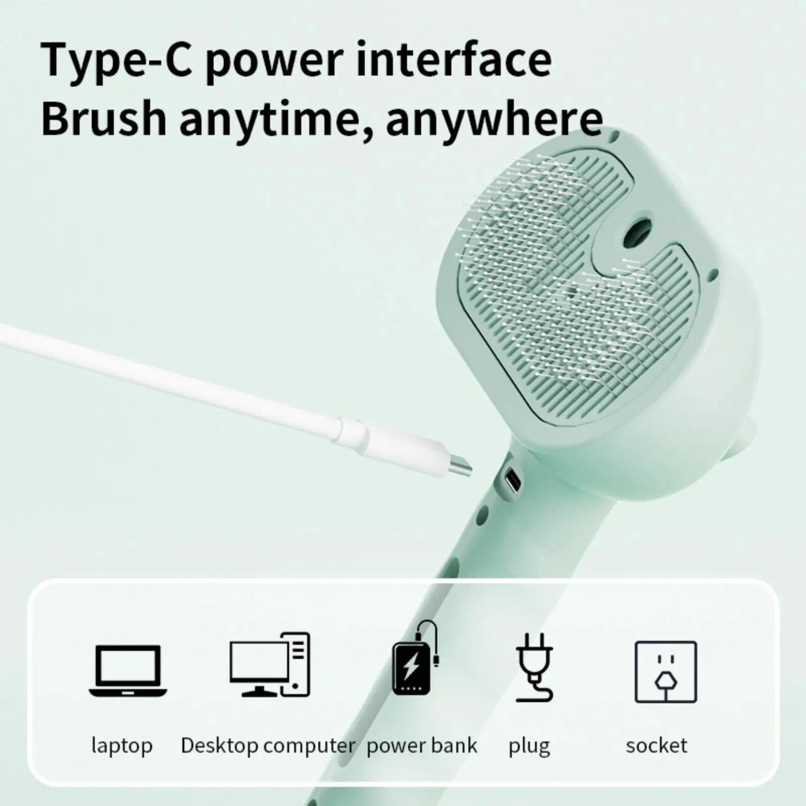 3-in-1 Rechargeable Steam Grooming Brush for Cats and Dogs - Self-Cleaning, Anti-Static, and Shedding Control for All Coat Types