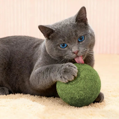 3.94-Inch Catnip Ball for Indoor Cats - Large Cat Toys for Kittens - Jumbo Catnip Balls - Teething Chew Toys - Dental Cleaning Toys for Kittens