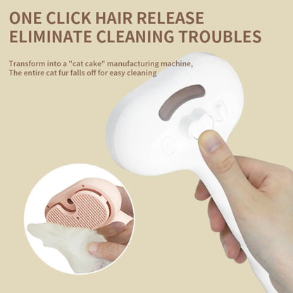 3-in-1 Rechargeable Steam Grooming Brush for Cats and Dogs - Self-Cleaning, Anti-Static, and Shedding Control for All Coat Types