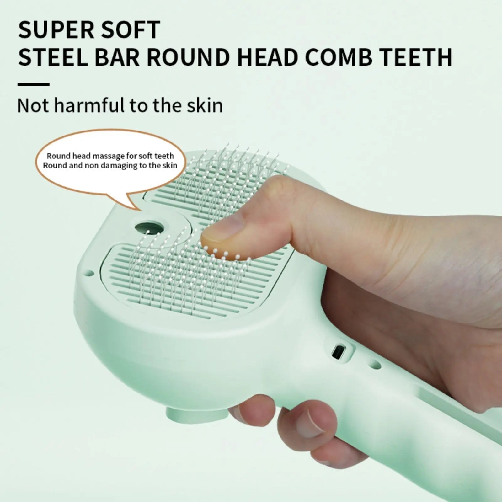 3-in-1 Rechargeable Steam Grooming Brush for Cats and Dogs - Self-Cleaning, Anti-Static, and Shedding Control for All Coat Types