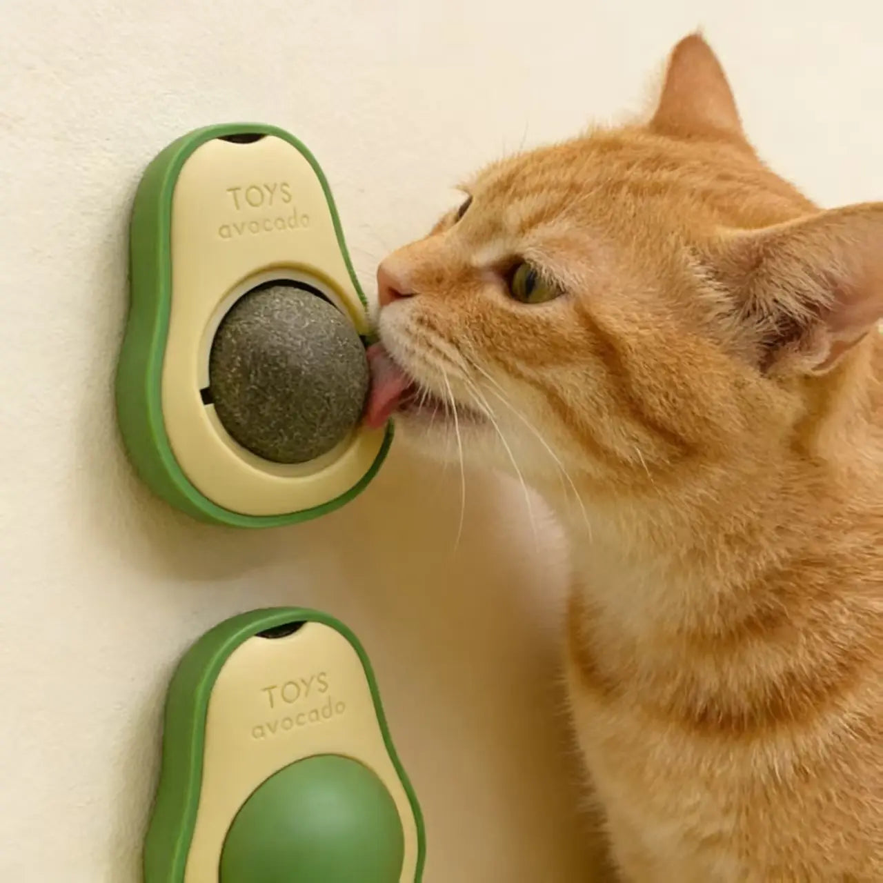 Wall-Mounted Avocado Catnip Toy for Kittens - Interactive Multi-Tier Track for Dental Care and Stress Relief